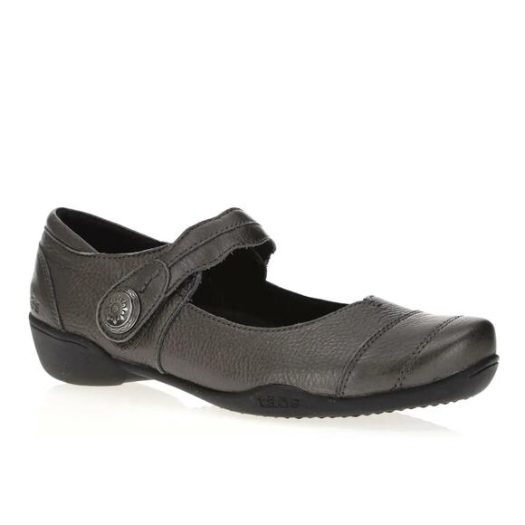 Taos Applause Pewter Smooth Leather Mary Jane Flat Ballet Gray Shoe 10 U… - Picture 1 of 7